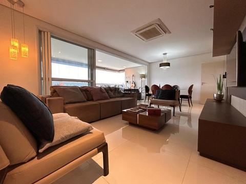 Apartamento para alugar no Ed Parc Guell, com 3 suítes, mobiliado, com 151.08 m², Gleba Palhano, Londrina.